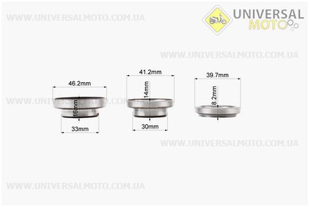 Підшипники керма комплект, тип 1 (див. габарити). ZHENGHE (Запчастини на скутер Viper Wind / UM3151-V62)