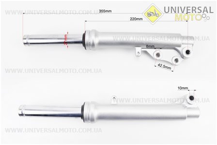 Амортизатор передній комплект 2шт (дискові гальма) 355мм. Китай (Запчастини на скутер Viper Wind / UM3152-V70)