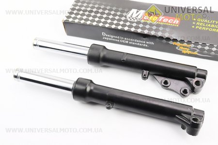 Амортизатор передній (пір'я), комплект 2шт (дискові гальма) 390мм, ЧОРНИЙ. Mototech (Запчастини на скутер Viper Wind / UM3152-V89)