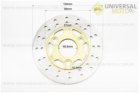 Диск гальмівний передній. Китай (Запчастини на скутер Viper Grand Prix / UM3160-V05)