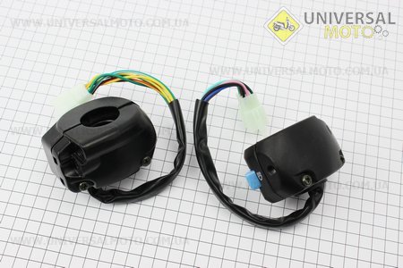 Блок кнопок на кермі лівий + правий комплект. Китай (Запчастини на скутер Viper Grand Prix / UM3160-V53)