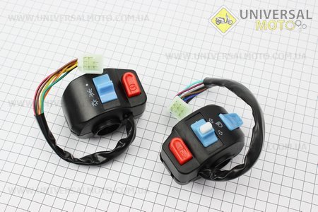 Блок кнопок на кермі лівий + правий комплект. Китай (Запчастини на скутер Viper Grand Prix / UM3160-V53)