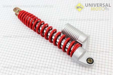 Амортизатор задній GY6 - 345мм * d53мм (втулка 10мм / вилка 8 мм), червоний. GXmotor (Запчастини на скутер Viper Storm / UM3170-V03)