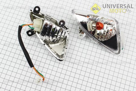 Повороти передні керма комплект Storm New. Китай (Запчастини на скутер Viper Storm / UM3170-V74)