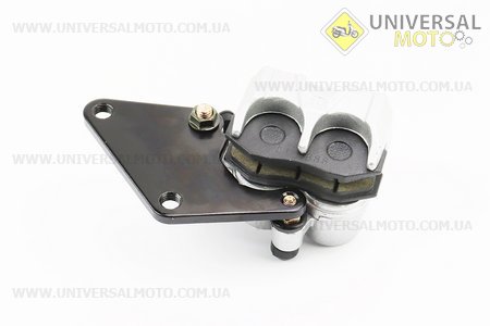 Гальмівний супорт задній системи (двопоршневий) + колодки ТИП №2, сріблястий. Китай (Запчастини на скутер Viper Storm / UM3170-V79)