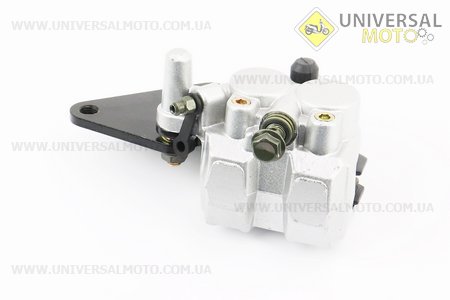Гальмівний супорт задній системи (двопоршневий) + колодки ТИП №2, сріблястий. Китай (Запчастини на скутер Viper Storm / UM3170-V79)