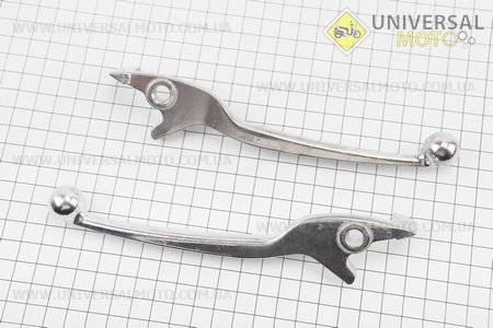 Важелі керма лівий, правий комплект 2шт (дискові гальма) "хром". Китай (Запчастини на скутер Viper Storm / UM3171-V00)
