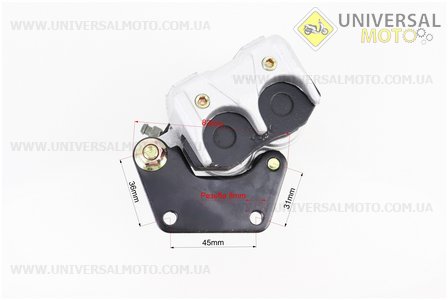 Тормозной суппорт передней системы (двухпоршневой), крепление для Storm 150. Китай (Скутер Viper Storm / UM3171-V07)