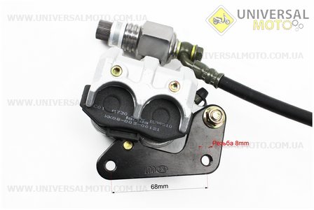 Гальмівна система передня в зборі (двохпоршнева)+ABS, тип1. Китай (Запчастини на скутер Viper Storm / UM3171-V09)