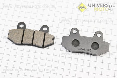 Гальмівні колодки (дискові) без вуха, Viper - RACE / STORM / CG / СВ / HONDA-LS125; NSR 50; MBX 50 / LIFAN / KYMCO-Pulsar / LONCIN, комплект 2шт. Китай (Запчастини до 4Т скутера / UM3171-V11)