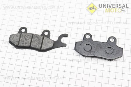 Тормозные колодки дисковые с ухом задние к-т(2 штуки.). Китай (Скутер 125-150см3 / UM3171-V13)