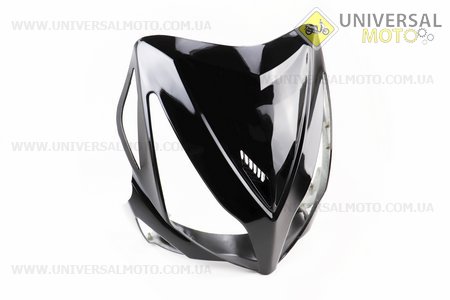 Пластик - передній верхній (де фара) STORM 2013, ЧОРНИЙ. Китай (Запчастини на скутер Viper Storm / UM3171-V58)