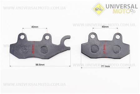 Тормозные колодки дисковые с ухом передние к-т(2 штуки.). HONDA (Скутер 125-150см3 / UM3172-V06)
