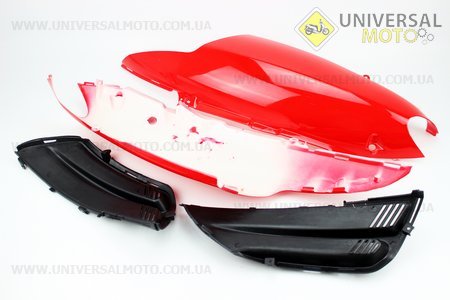 Пластик - задній бічній правий, лівий комплект 4 деталі ЧЕРВОНИЙ. Китай (Запчастини на скутер Viper Storm / UM3172-V08)