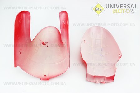 Пластик - крило переднє комплект 2шт (дві частини) ЧЕРВОНИЙ. Китай (Запчастини на скутер Viper Storm / UM3172-V61)