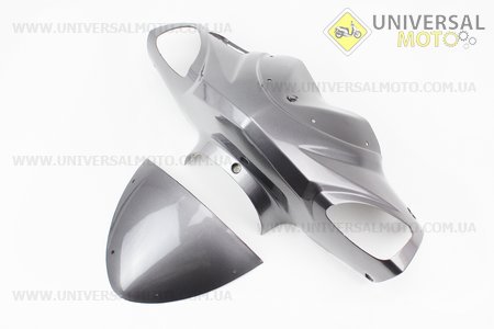 Пластик - керма передній "голова" Storm New, СІРИЙ. Китай (Запчастини на скутер Viper Storm / UM3172-V66)