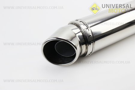 Глушник прямоточний без коліна 420 * 100мм TUNING, ХРОМ. Китай (Запчастини до 4Т скутера / UM3173-V11)