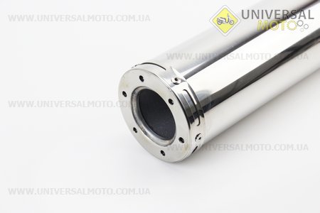Глушник прямоточний без коліна 420 * 100мм TUNING, ХРОМ. Китай (Запчастини до 4Т скутера / UM3173-V11)
