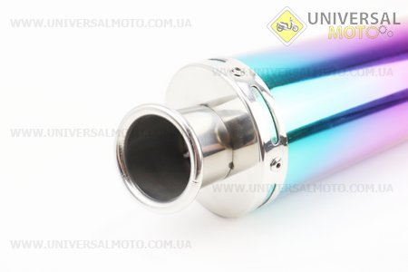 Глушник прямоточний без коліна 420 * 100мм TUNING, ПЛАЗМА. Китай (Запчастини до 4Т скутера / UM3173-V12)