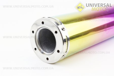 Глушник прямоточний без коліна 420 * 100мм TUNING, ПЛАЗМА. Китай (Запчастини до 4Т скутера / UM3173-V12)
