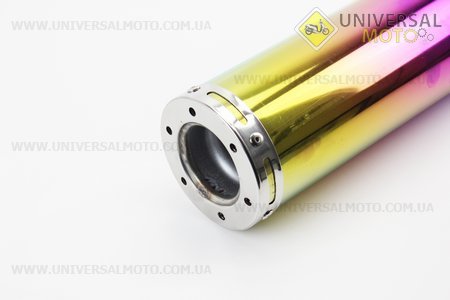 Глушник прямоточний без коліна 340 * 100мм TUNING, ПЛАЗМА. Китай (Запчастини до 4Т скутера / UM3173-V13)
