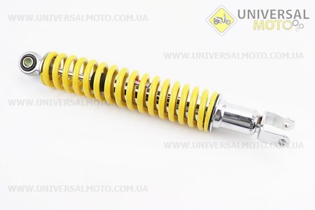Амортизатор задній GY6 - 340мм * d50мм (втулка 10мм / вилка 8 мм), жовтий. NAIDITE (Запчастини на скутер Viper Storm / UM3173-V41)