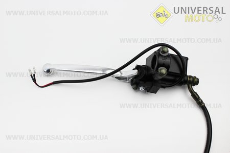 Гальмівна система задня дискова в зборі (армований шланг). Китай (Запчастини на скутер Viper Storm / UM3175-V04)