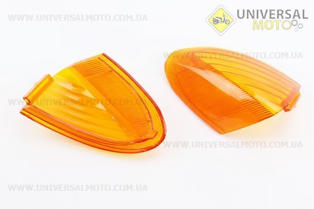 Пластик - "скло" заднього повороту лівий, правий, жовтий (кріплення тип 2). Китай (Запчастини на скутер Viper Storm / UM3175-V05)