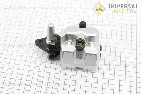 Гальмівний супорт задній системи (двопоршневий) + колодки ТИП №3.1, сріблястий. Китай (Запчастини на скутер Viper Storm / UM3175-V30)