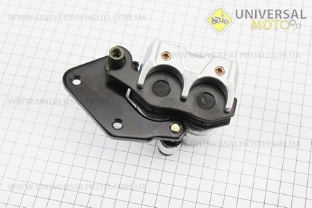 Гальмівний супорт задній системи (двопоршневий) + колодки ТИП №3.1, сріблястий. Китай (Запчастини на скутер Viper Storm / UM3175-V30)