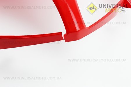 УЦІНКА STORM пластик - передній верхній (де фара) Storm New, ЧЕРВОНИЙ (тріщина). Китай (Запчастини на скутер Viper Storm / UM3175-V40)