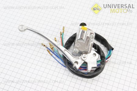 Блок кнопок на кермі лівий з важелем (під дзеркалу М8) DELTA. Китай (Запчастини для мопеда Дельта / UM3180-V06)