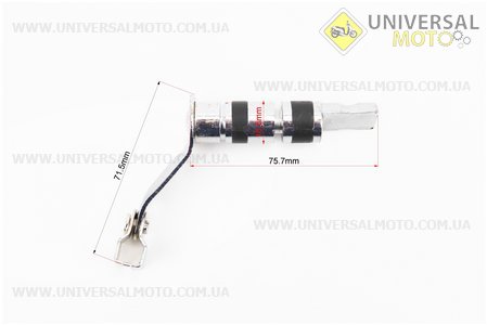 Вал зовнішній приводу зчеплення 75мм. Китай (Запчастини для мопеда Дельта / UM3180-V09)