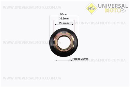 Гайка затискна траверси керма, Тип 1. Китай (Запчастини для мопеда Дельта / UM3180-V17)