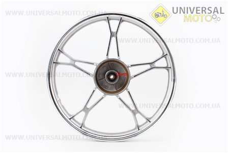 Диск задній литий 1,4-17 "DELTA, сріблястий (вісь 12мм). Китай (Запчастини для мопеда Дельта / UM3180-V38)