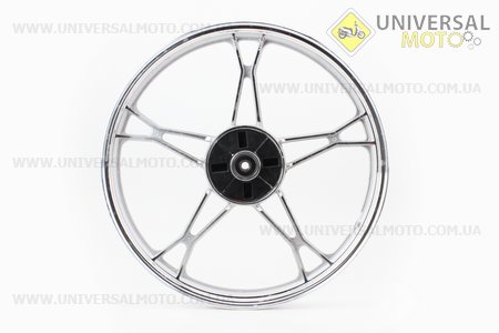 Диск задній литий 1,4-17 "DELTA, сріблястий (вісь 12мм). Китай (Запчастини для мопеда Дельта / UM3180-V38)