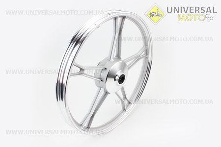 Диск передній литий 1,2-17 "DELTA, сріблястий (вісь 10мм). Китай (Запчастини для мопеда Дельта / UM3180-V39)