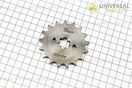 Зірка передня JH - 428H-17T. TMMP (Запчастини для мопеда Дельта / UM3180-V64)