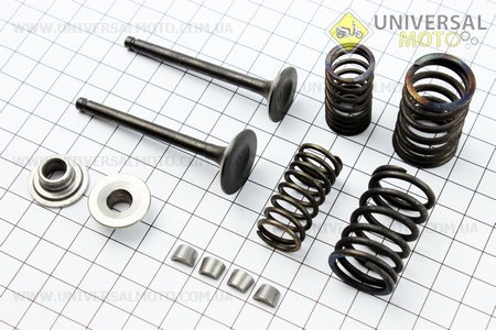 Клапан впускний, випускний ПОВНИЙ комплект 70-110-125см.куб.. Китай (Запчастини для мопеда Дельта / UM3180-V83)