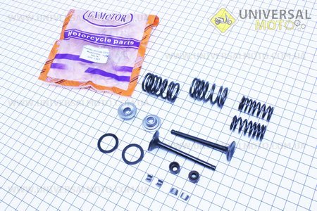 Клапан впускний, випускний ПОВНИЙ комплект 70-110-125см.куб.. GX-Viper (Запчастини для мопеда Дельта / UM3180-V86)