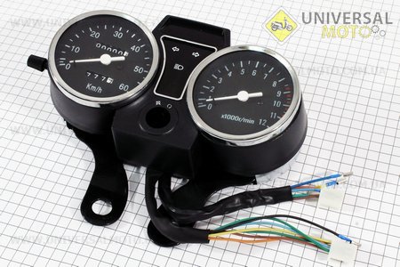 Спидометр  (панель в сборе) "двойная" 60 км/ч