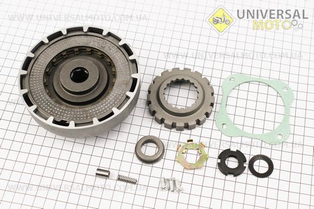 Сцепление в сборе (корзина) Delta + комплект деталей. Китай (Мопед Viper Delta / UM3182-V78)