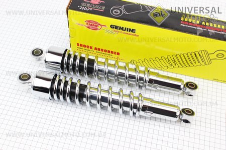 Амортизатор задний "хром" регулир. комплект 2 штуки 330мм. TMMP (Мопед Viper Delta / UM3182-V84)