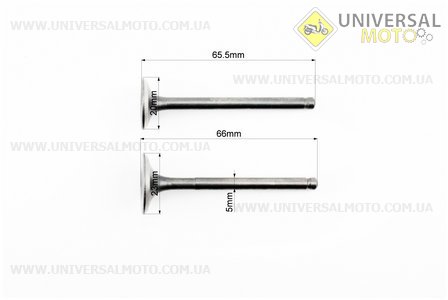 Клапан впускний, випускний комплект 70-110-125см.куб.. Китай (Запчастини для мопеда Дельта / UM3183-V89)