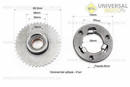 Бендикс стартера - обгонная муфта с бронзовой втулкой