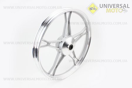 Диск передній литий 1,4-17 "DELTA, сріблястий (вісь 10мм). Китай (Запчастини для мопеда Дельта / UM3184-V67)