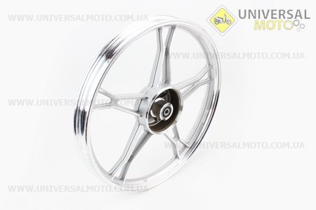 Диск передній литий 1,4-17 "DELTA, сріблястий (вісь 10мм). Китай (Запчастини для мопеда Дельта / UM3184-V67)