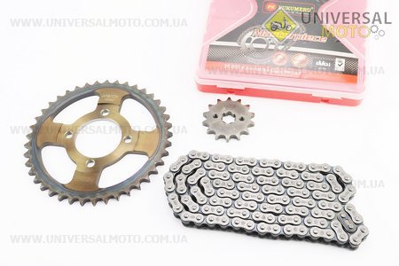 Зірки, ланцюг комплект JH - 428H-116L + 41T + 14T (в боксі). Taiwan (Запчастини для мопеда Дельта / UM3184-V73)