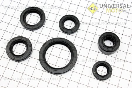 Сальник двигателя 70см3 комплект 6 штук (18,9*30*5;13,7*24*5;11,6*24*10;17*29*5;12*21*4; 30*42*4,5). HONDA (Мопед Viper Delta / UM3185-V04)