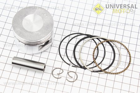 Поршневий комплект (поршень, кільця, палець) 110см.куб. 52,4 мм +0,50 (палець 13мм). TATA (Запчастини для мопеда Дельта / UM3185-V11)